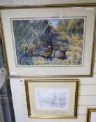 Richard Smith, watercolour, Pheasant in summer, signed, 34 x 50cm and R.P.B. Gorringe, pencil