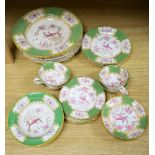 Two Masons ironstone soup bowls, four Mason's plates, 14 items of Mintons porcelainCONDITION: Two