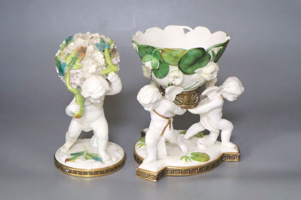 Two Moore's cherub pot pourri bowls, retailed by T. Goode & Co, tallest 20cmCONDITION: Largest is