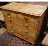 A Victorian pine chest of drawers, width 92cm, depth 44cm, height 88cm