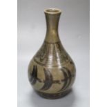 Ursula Mommens 1908-2010, brown stoneware bottle vase, impressed seal mark, 28cmCONDITION: Good