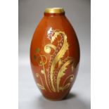 An ovoid earthenware jar decorated by Pinon-Maurice, signed in gilt, 34cmCONDITION: Good condition