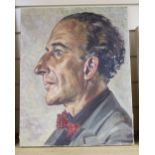 Mary Brooks, oil on canvas, Portrait of a gentleman, signed, 51 x 41cm, unframed