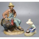 A Doulton figure "Thanksgiving", HN2446 and "River Boy", HN2128