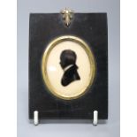 A Georgian silhouette in frame, height 5.5cm