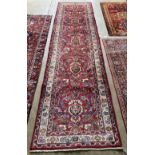 A Hamadan carpet, 370 x 98cm