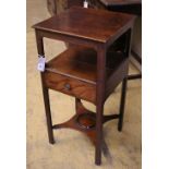 A George III mahogany washstand (altered), width 38cm depth 38cm height 78cm