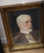 John Charles Dollman (1851-1934), watercolour and charcoal, Unfinished portrait of the late Sir