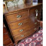 A Regency mahogany bowfront chest, width 100cm depth 51cm height 102cm