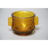 A Chinese amber censer, height 13cm