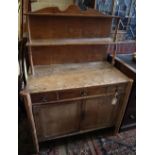 A Regency pine chiffonier with simulated bamboo legs, width 91cm depth 48cm height 128cm