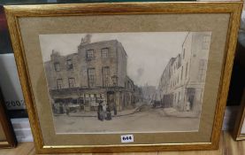 English School, pencil and wash, View of Salisbury Street, 24.5 x 34.5cm