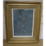 Sydney d'Horne Shepherd, coloured chalks, Standing female nude, indistinctly signed, 34 x 24cm