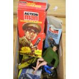 Action man by Palitoy and accessories, including boxed Talking Commander