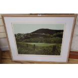 Robert Tavener (1920-2004), artist proof print, Downs and Water Meadows, signed in pencil, 47 x