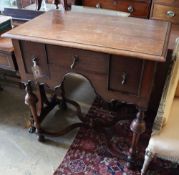 An early 20th century oak lowboy, width 18cm depth 52cm height 84cm