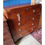 A Regency mahogany secretaire chest, width 90cm depth 44cm height 105cm