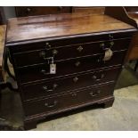 A George III mahogany chest of drawers with brushing slide, width 86cm depth 50cm height 82cm