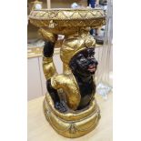 A composition blackamoor stool, height 57cmCONDITION: General wear; no structural damage other