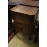 A mahogany tray top commode, width 51cm depth 46cm height 75cm