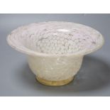 A Murano millefiore and gold aventurine glass-footed bowl, signed Alberto Dona, circa 1960