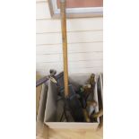 Assorted gardening tools