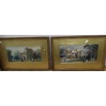 John Edmund Buckley (1824-1876), pair of watercolours, Views of 17th country houses, signed and