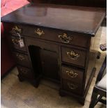 A George III mahogany kneehole desk, width 84cm depth 46cm height 76cm