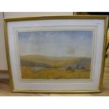 Robert Thorne Waite (1842-1935), watercolour, The Sussex Downs, signed, 36 x 53cm