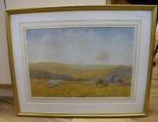 Robert Thorne Waite (1842-1935), watercolour, The Sussex Downs, signed, 36 x 53cm