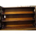 A Victorian mahogany graduated bookcase, width 107cm depth 20cm height 72cm