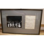 A 'Crazy Gang' photograph, signed by Bud Flanagan, Jimmy Nervo, Teddy Knox, Jimmy Gold and Charles