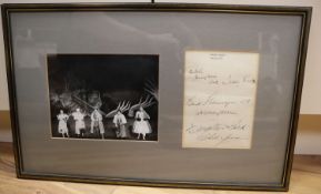 A 'Crazy Gang' photograph, signed by Bud Flanagan, Jimmy Nervo, Teddy Knox, Jimmy Gold and Charles