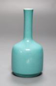A Chinese turquoise monogram bottle vase, height 15cmCONDITION: Good condition.