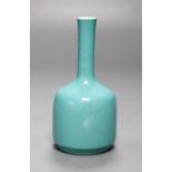 A Chinese turquoise monogram bottle vase, height 15cmCONDITION: Good condition.