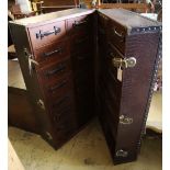 A Louis Vuitton style travel trunk, height 118cm