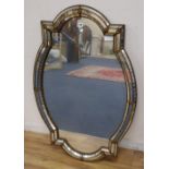 A Venetian style wall mirror, width 72cm height 110cm