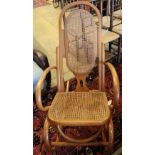 A bentwood rocking chair