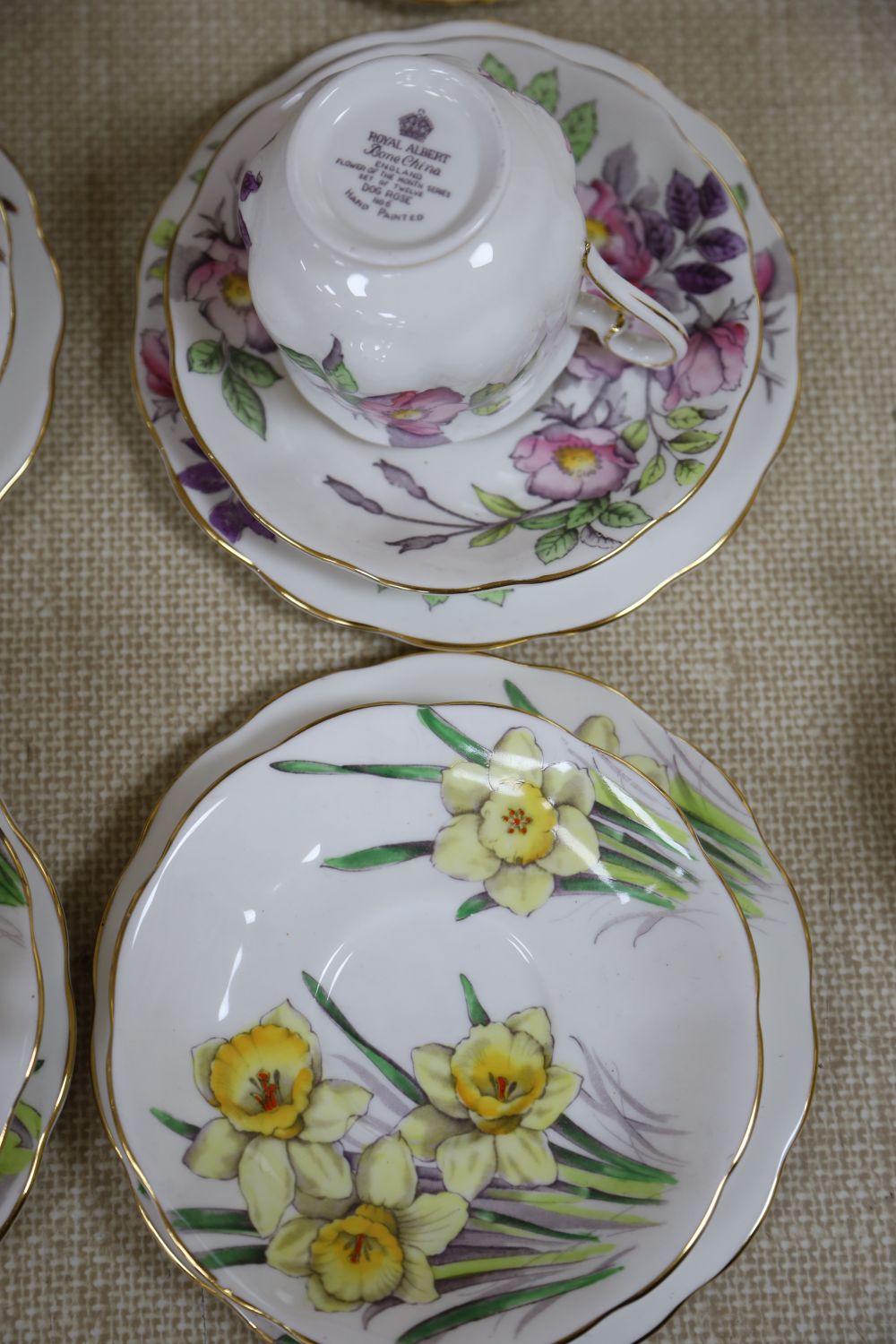 Six Royal Albert "Flower of The Month" porcelain triosCONDITION: Good condition. - Image 4 of 5