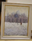 Anthony Rowe, oil on board, San Marco, February, signed, 49 x 39cm