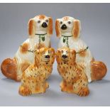 Two pairs of Staffordshire Spaniels