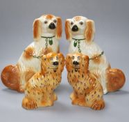 Two pairs of Staffordshire Spaniels