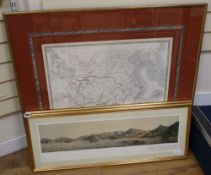 After Day & Son, pair of colour prints, View of Hong Kong and the Town of Victoria, overall 23 x