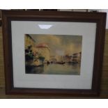 G. Zago, watercolour, Grand Canal, Venice, signed, 19 x 27cm
