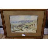 Clifford George Blampied (1875-1962), watercolour, St Ouens from the dunes, signed, 17.5 x 25cm
