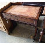 A Regency rosewood writing table, fitted end drawer, width 77cm depth 44cm height 73cm