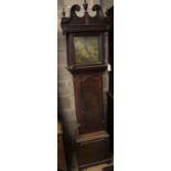 John Gibson, London. A late 18th century oak cased eight day longcase clock, height 228cm