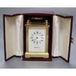 A Mappin & Webb carriage timepiece, in original case