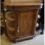 A small Victorian walnut credenza, width 96cm depth 38cm height 95cm