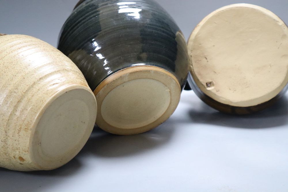 A collection of four pieces of high fired Studio pottery by Andrew Rudebeck, tallest - Image 3 of 3